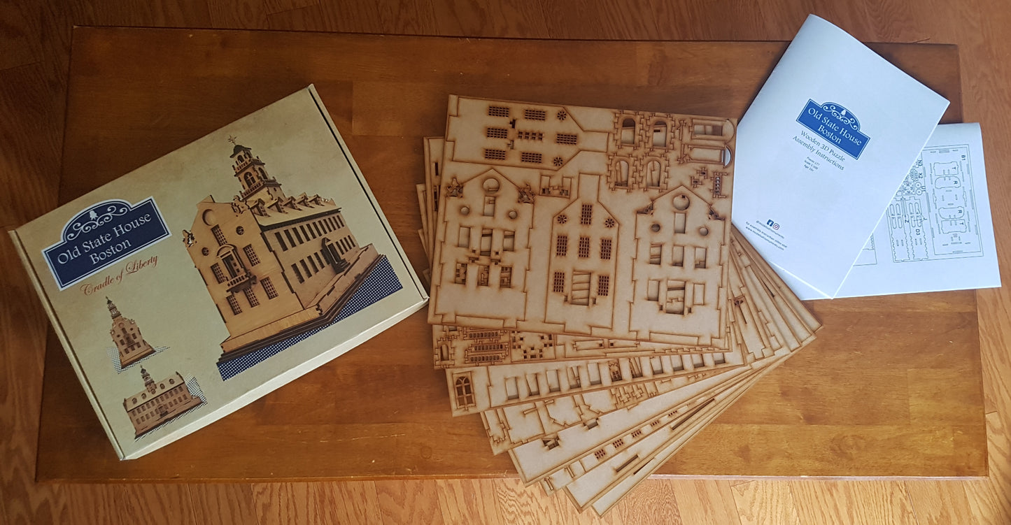 Old State House Boston Wooden 3D Puzzle