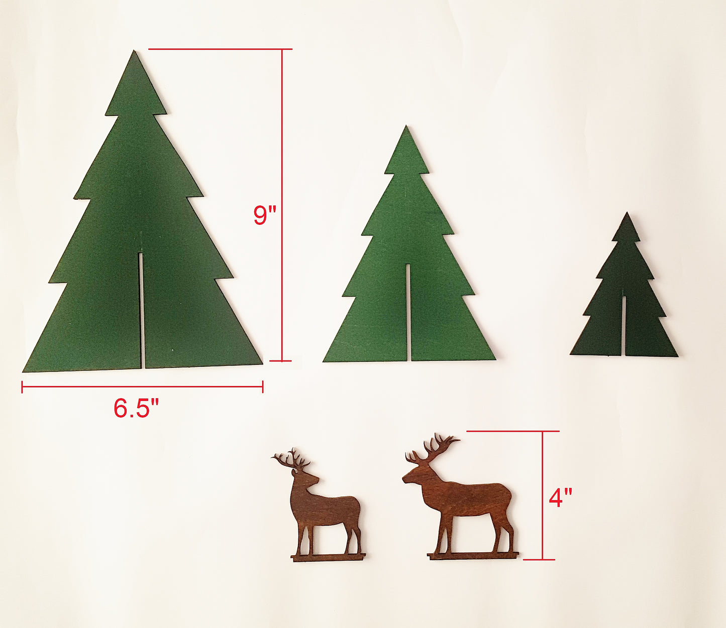 Christmas Trees and Deer