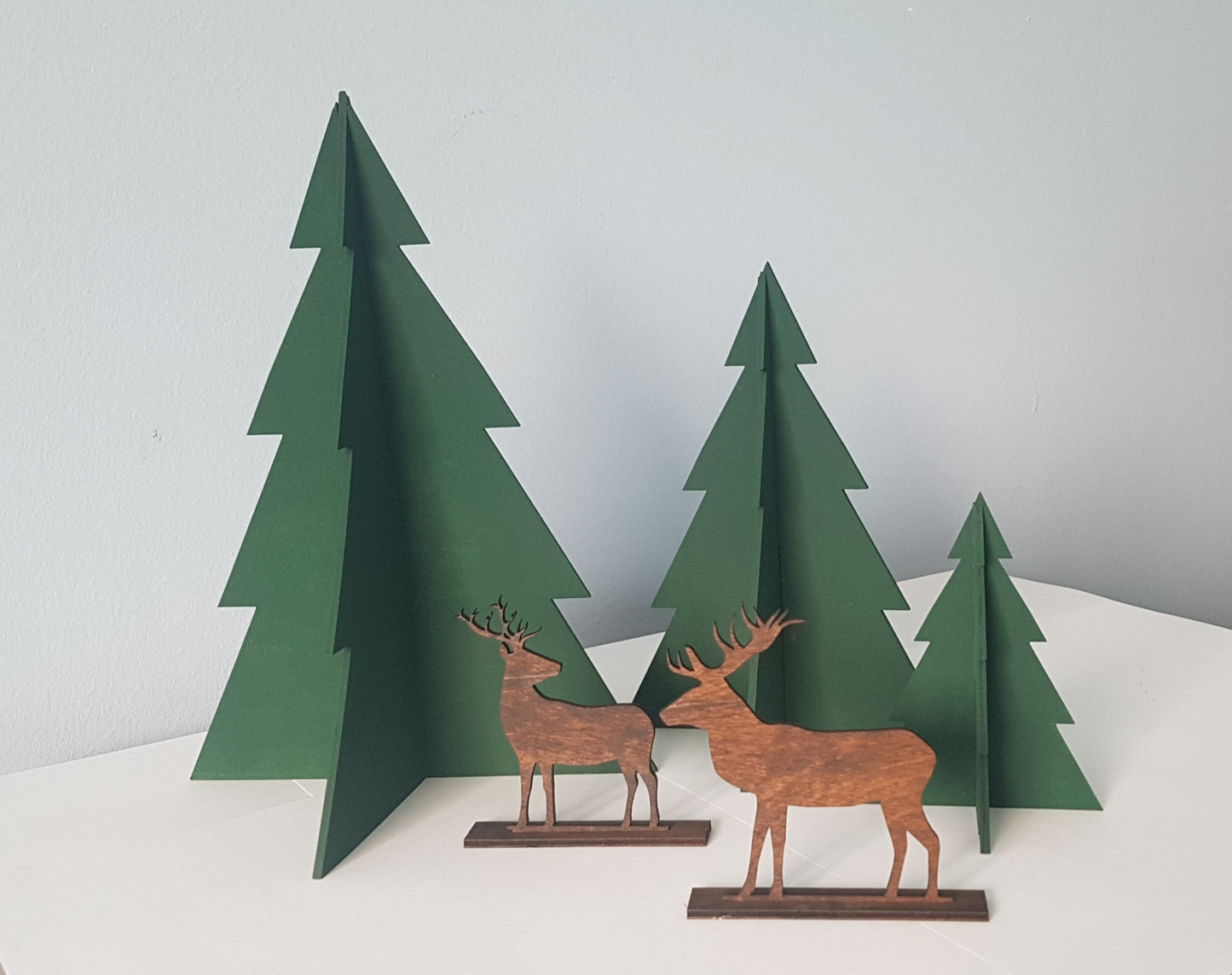 Christmas Trees and Deer