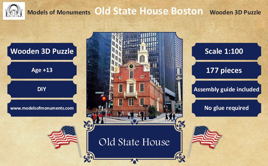 Old State House Boston Wooden 3D Puzzle